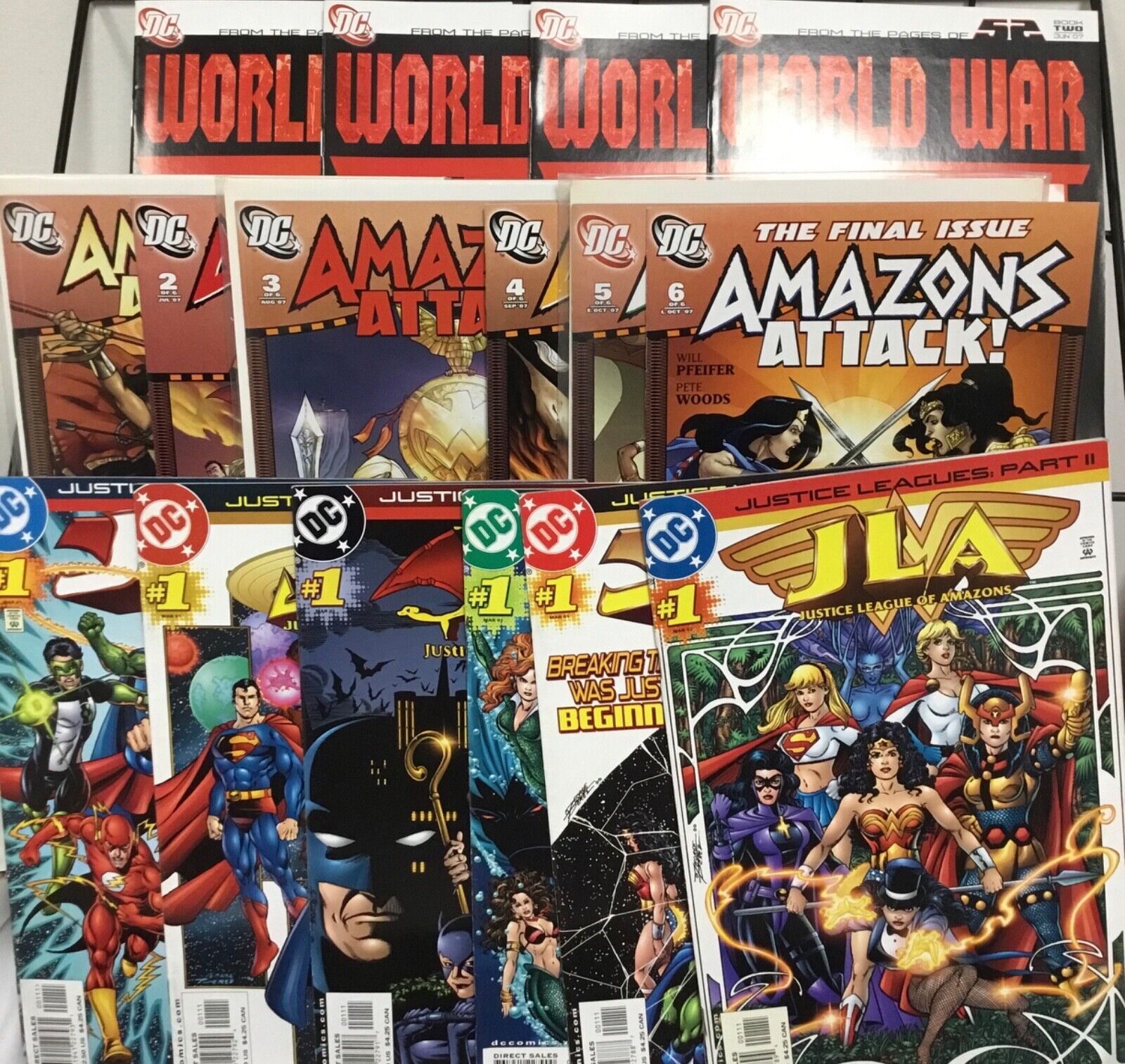 DC Comics World War 1-4, Amazons Attack 1-6, JLA Lot of 6