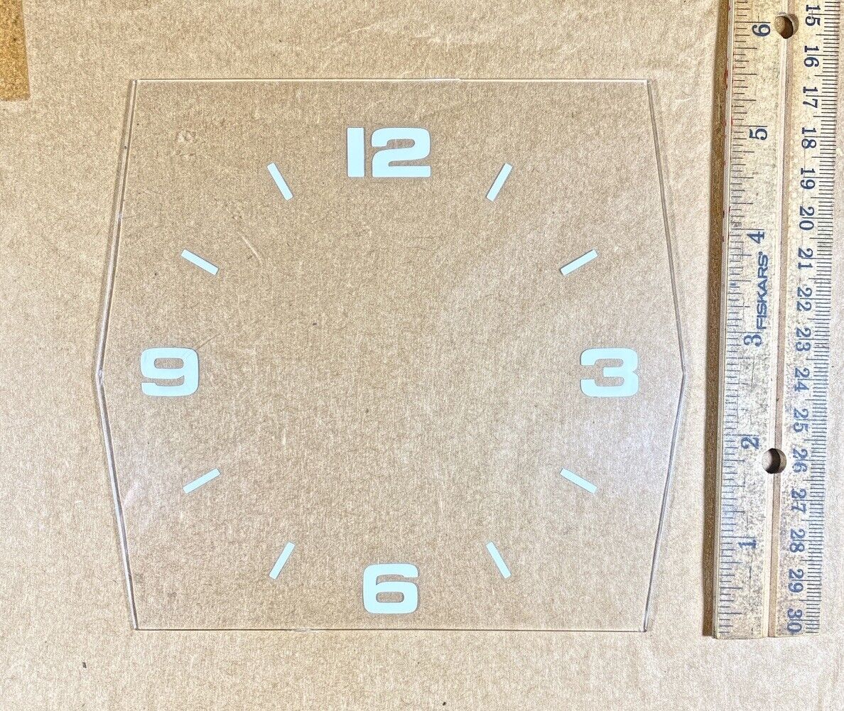 Vintage Clear Plastic Clock Dial Pan (KD091)