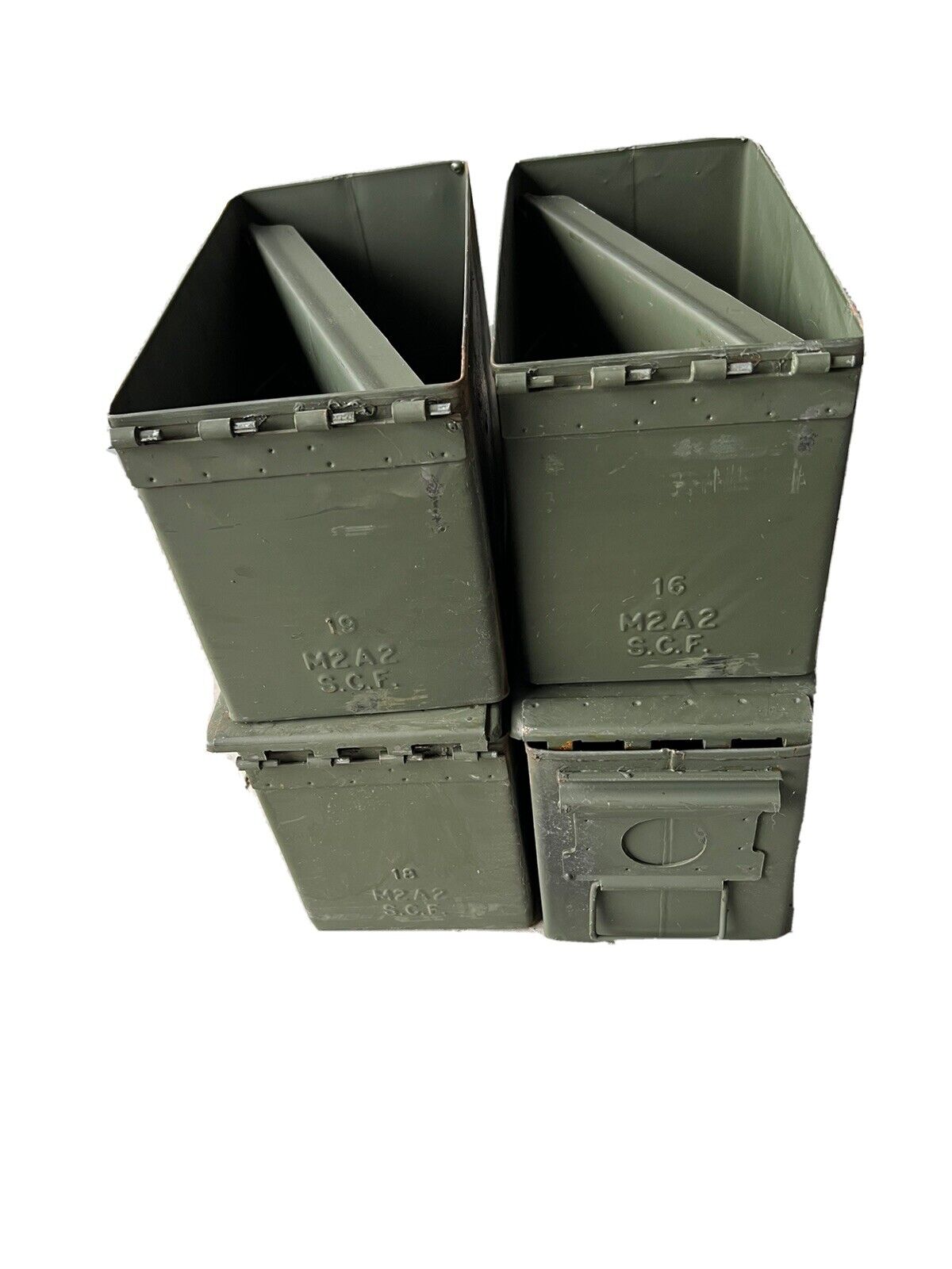 4 PACK Original .50 CALIBER 5.56mm AMMO CAN M2A1 50CAL METAL AMMO CAN BOX Empty