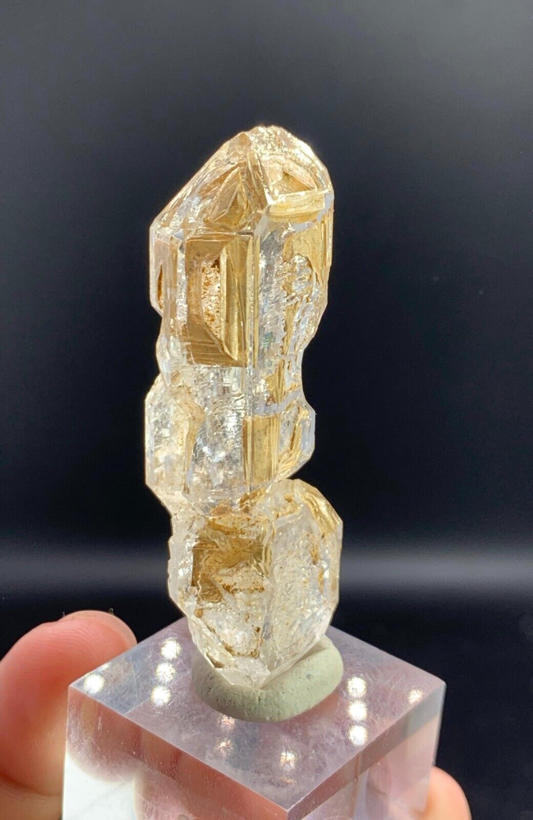 22.2 Gram. Very Unique Terminated Tall Natural Window Quartz Crystal.