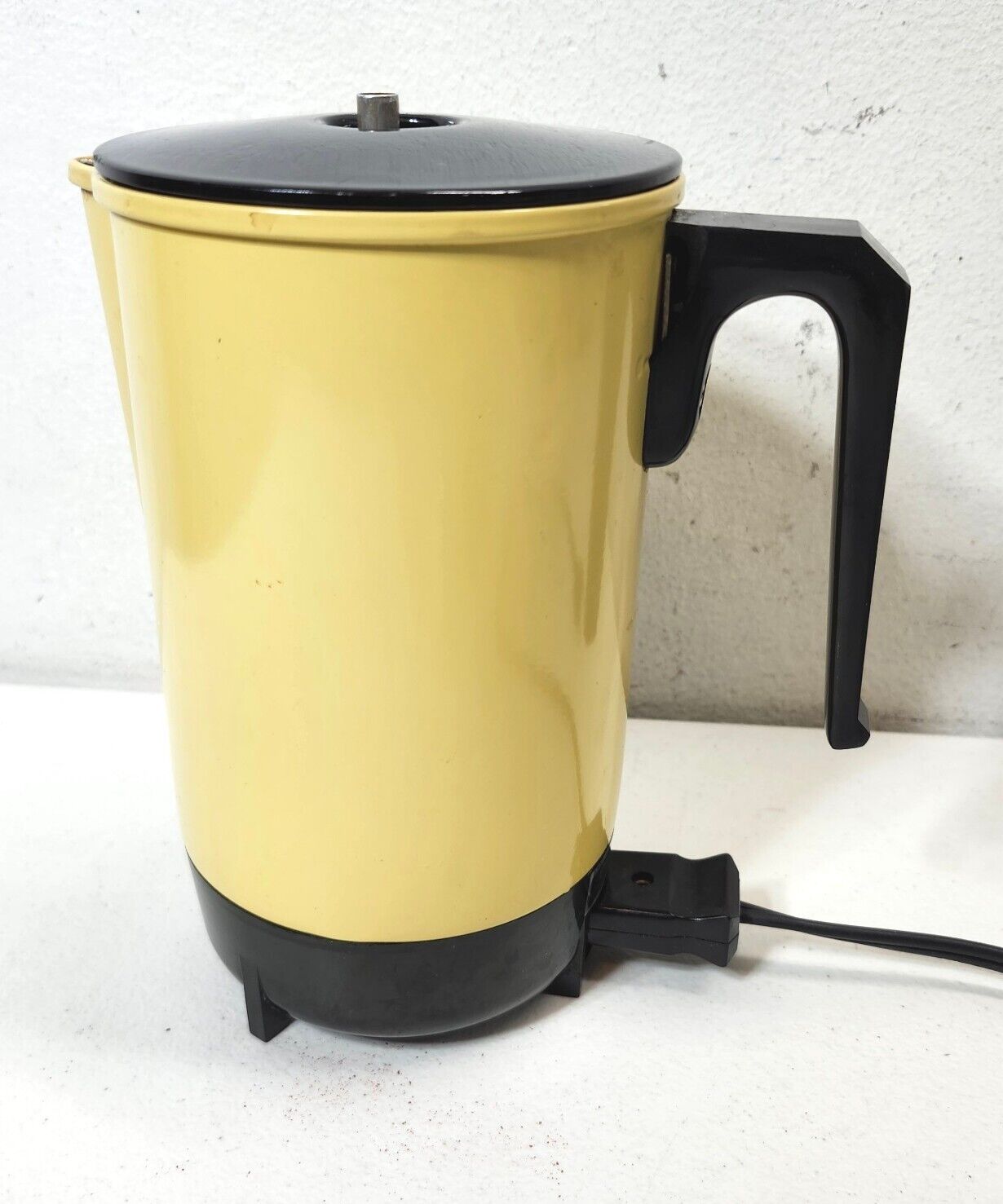 Vintage Presto PK13 Electric Yellow Perked Coffee Maker Tested Working