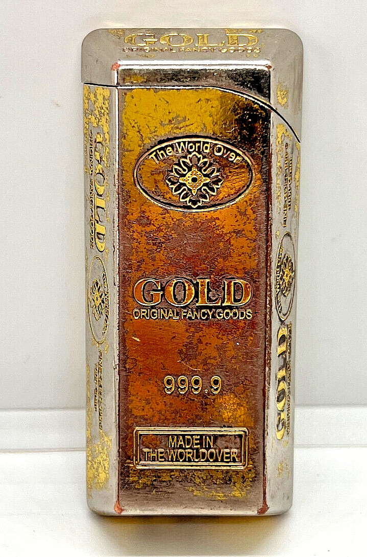Vintage Lighter Gold Bar Ussr Cigarette Soviet Russia Rare Gas Russian Petrol