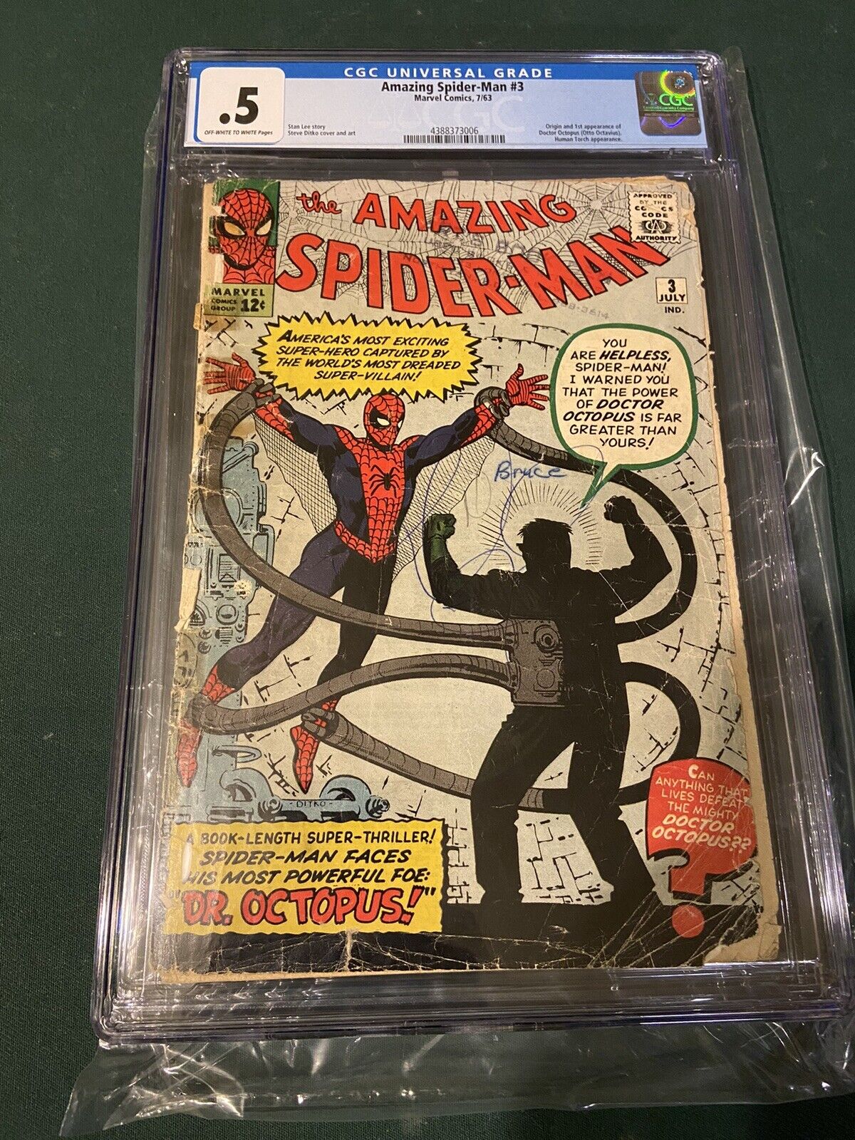 AMAZING SPIDER-MAN (1963) #3 CGC 0.5 1st APPEARANCE OF DOCTOR OCTOPUS