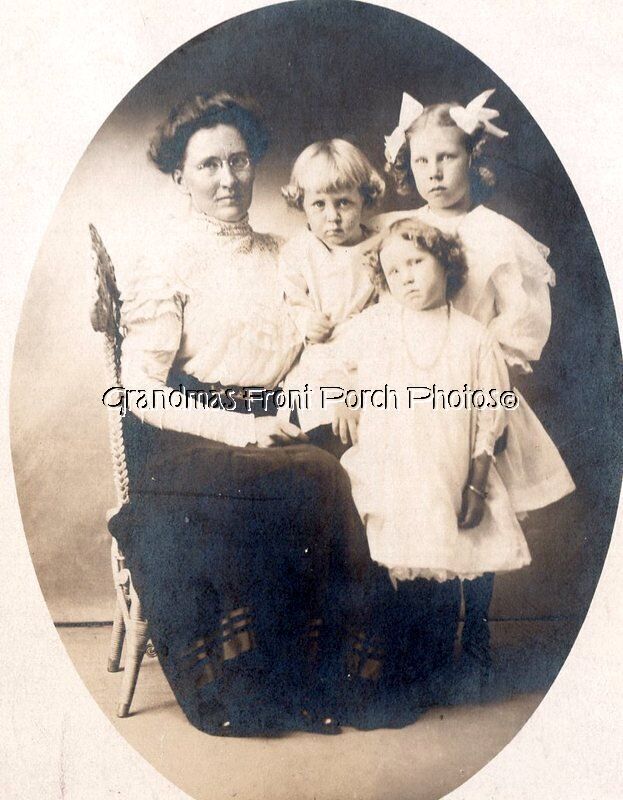 Lot of 3 RPPC Darling Children with Mothers  Antique Real Photo Postcards