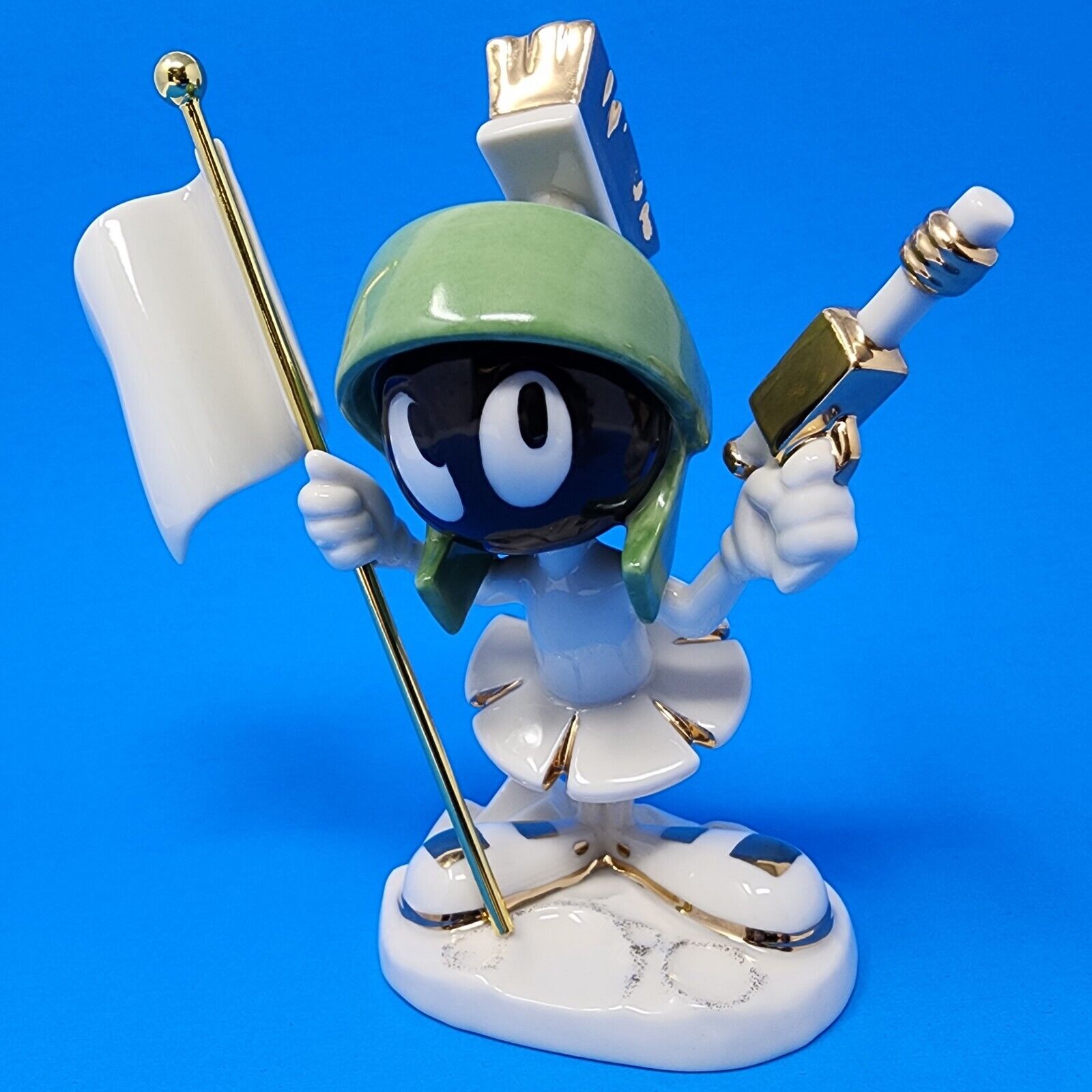 RARE Lenox MARVIN THE MARTIAN Ivory China & 24KT Gold LOONEY TUNES Figurine