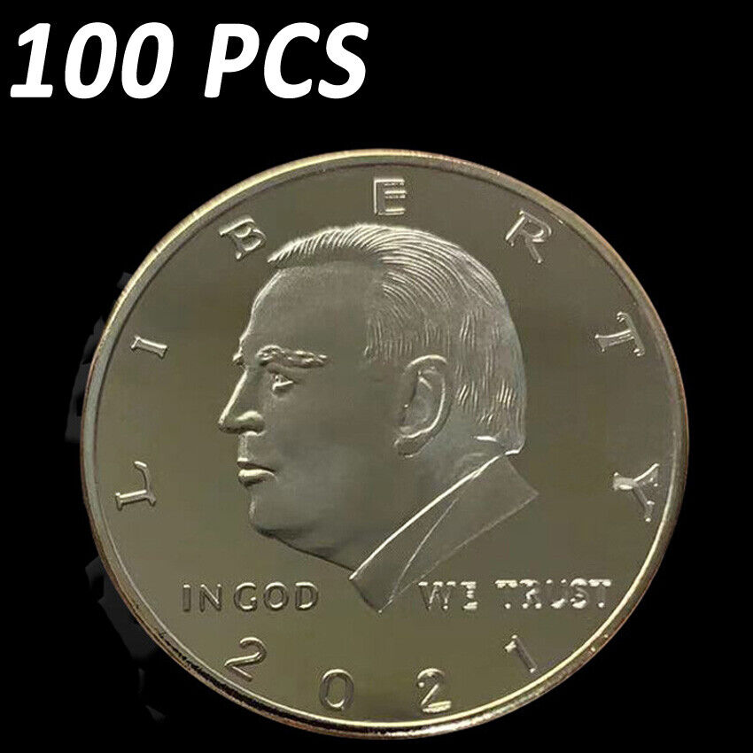 100PCS 2021 Souvenir Gift Collection Joe Biden 1Pc Coin Plate President Art