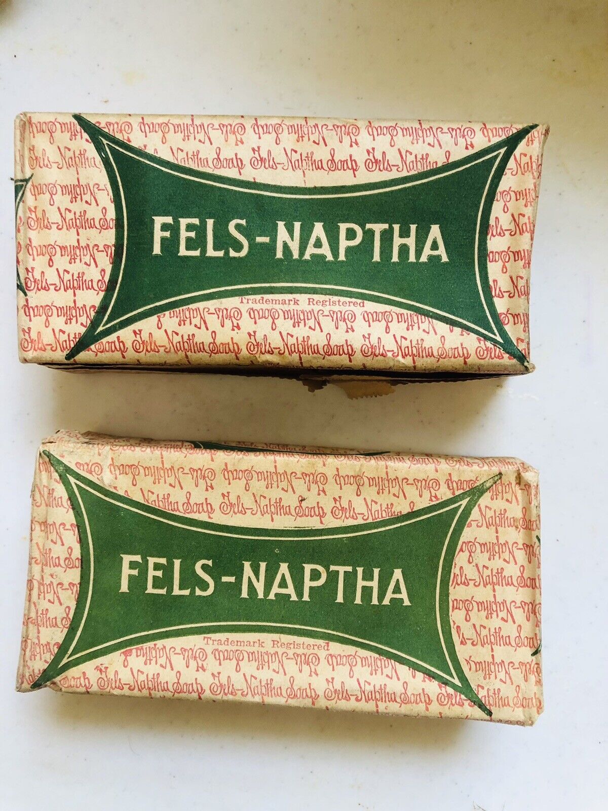 Vintage FELS-NAPTHA Laundry Bar And Stain Remover Soap Lot Of 2