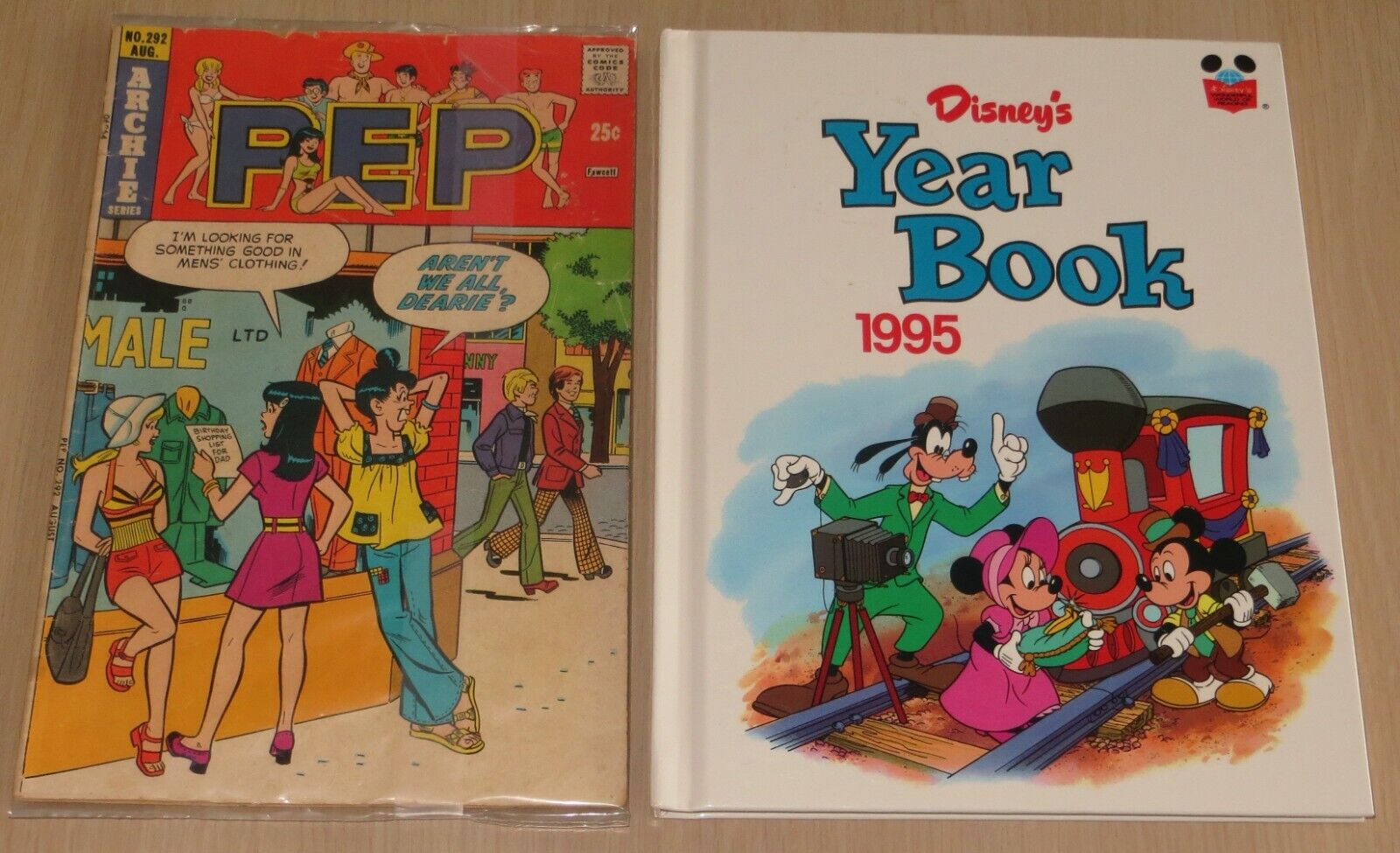 1995 Disney\'s Year Book, Plus Archie Pep Comic Book #37