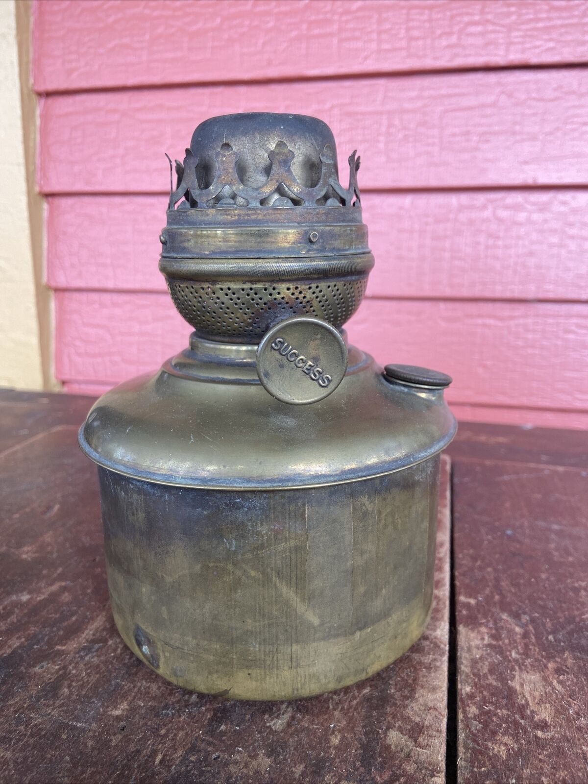 Vintage Antique PL&B Success Center Draft GWTW Oil Lamp Font 5” Drop In
