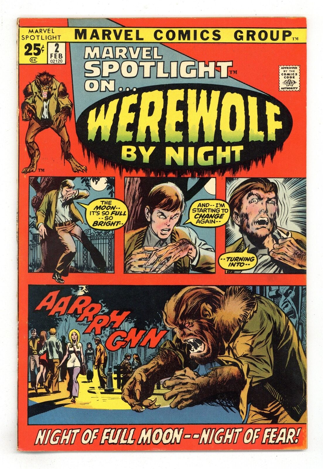 Marvel Spotlight #2 VG- 3.5 1972 1st app. and origin Werewolf by Night