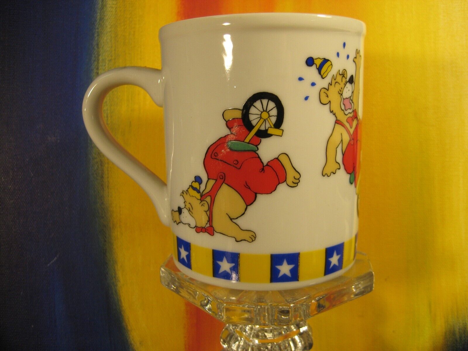 Papel Circus Time bear unicycle coffee mug