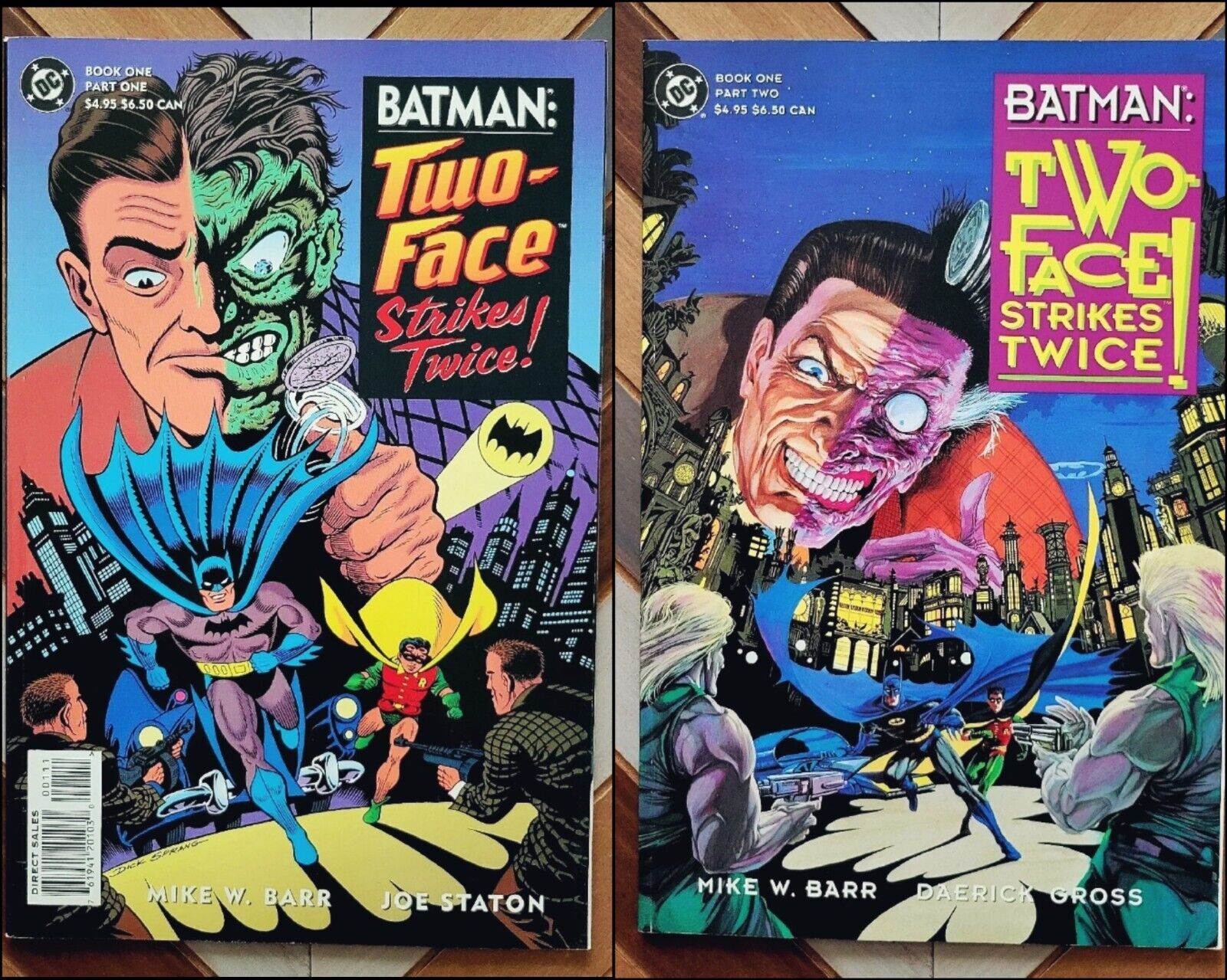 BATMAN: Two-Face Strikes Twice #1 NM- (DC 1993) Book 1 Pt 1-2 Dick Sprang Cover