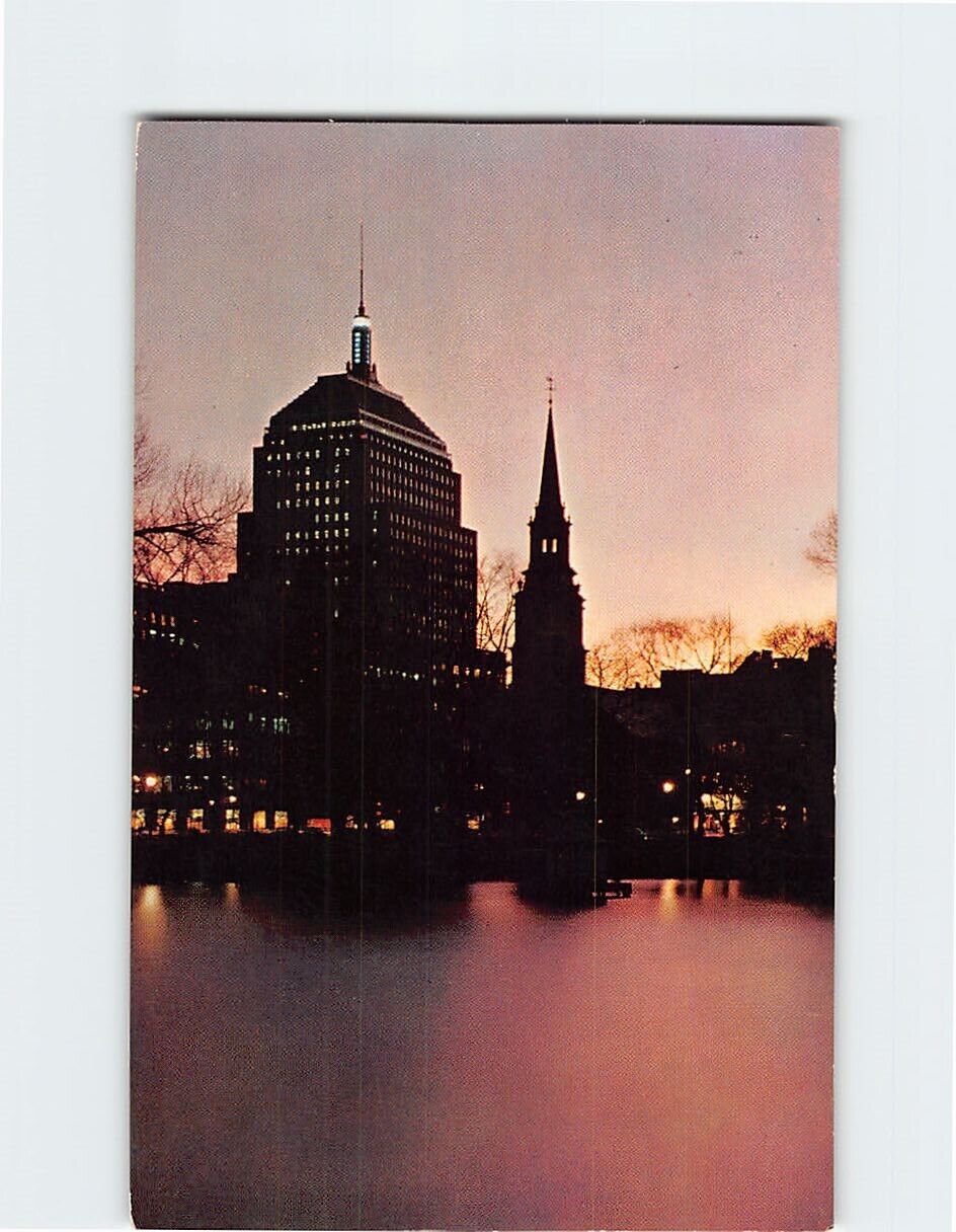 Postcard Boston Skyline at Twilight Boston Massachusetts USA