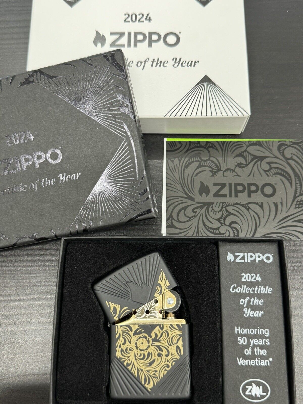 Zippo 46026, 2024 Collectible of the Year-50 Years of Venetian, With Good Number