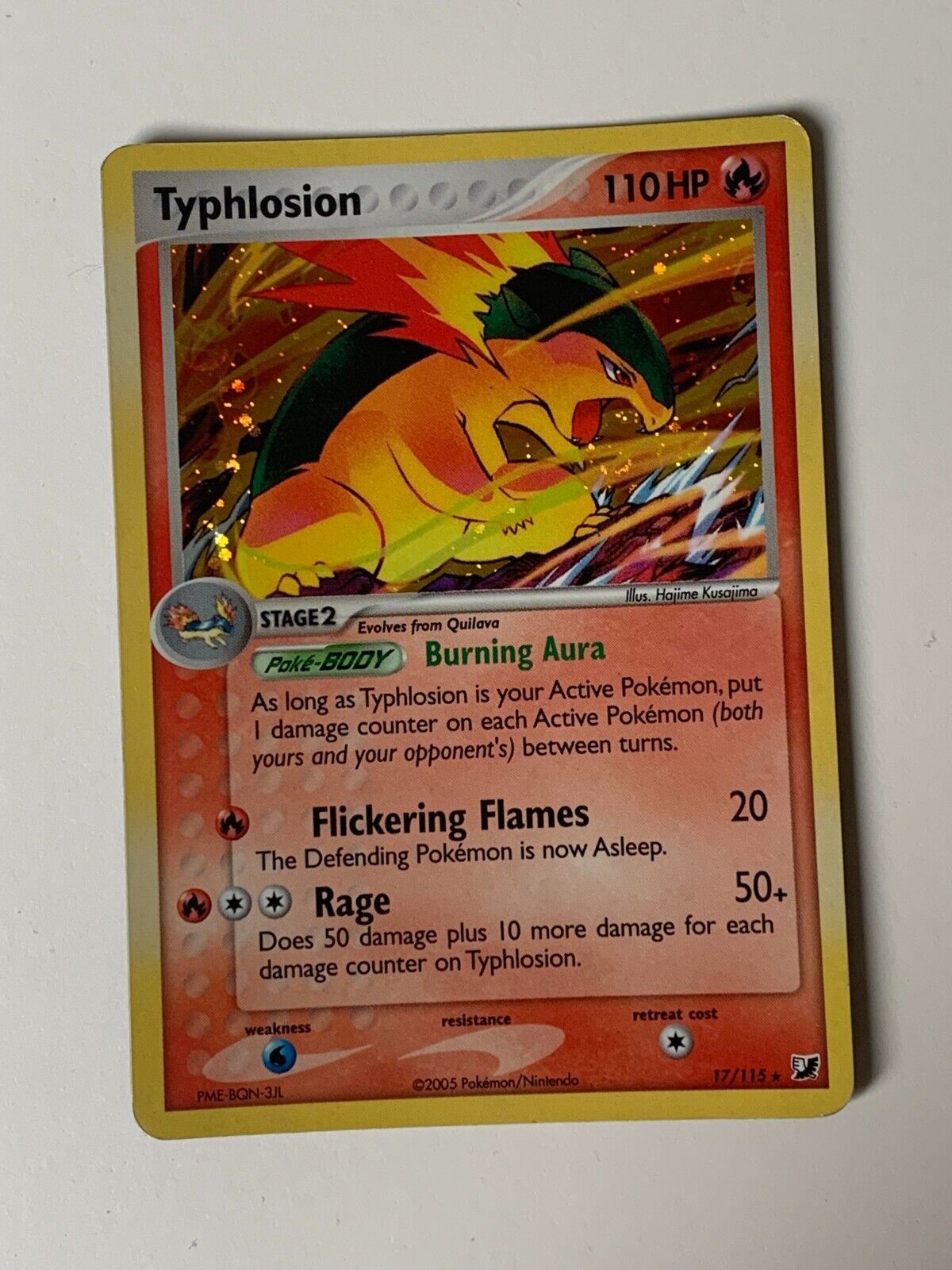 Typhlosion 17/115 Unseen Forces Pokemon Trading Card Eng Holo Rare LP/NM 