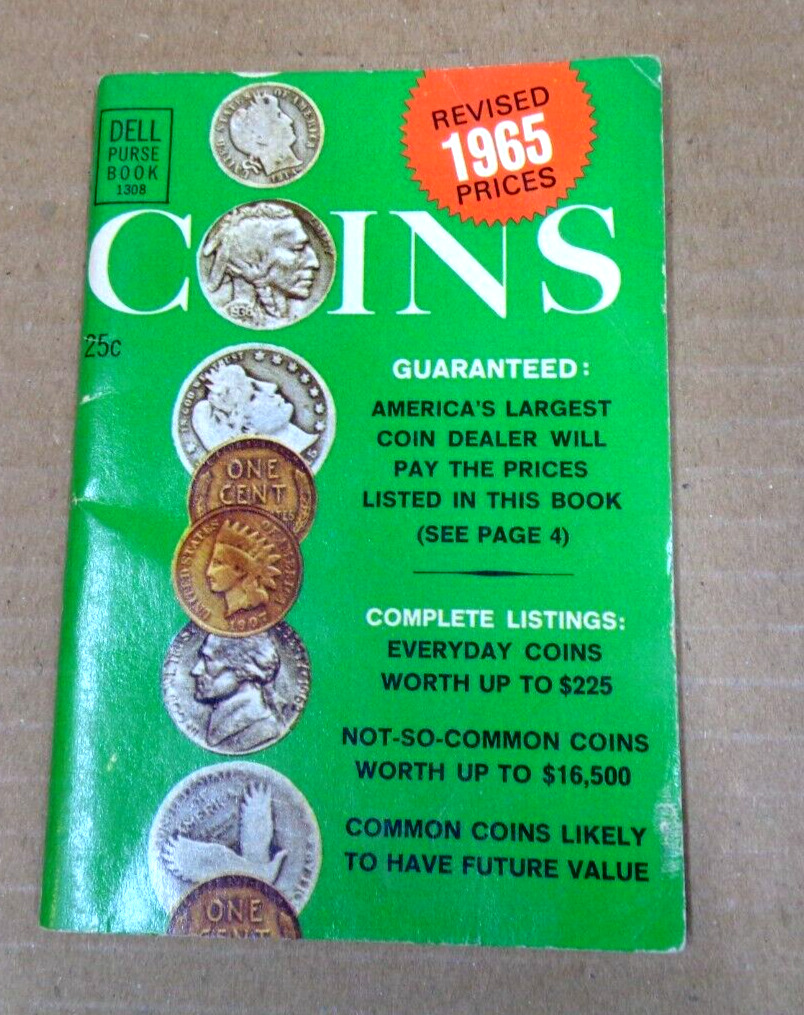 COINS ~ Revised 1965 Prices ~ Dell Purse Book 1308 PB Booklet Book