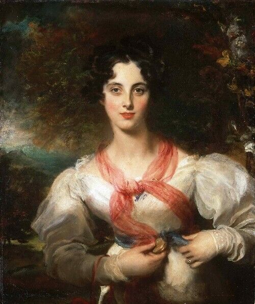 Oil painting Portrait-of-Harriott-West-later-Mrs.-William-Woodgate-Sir-Thomas-La