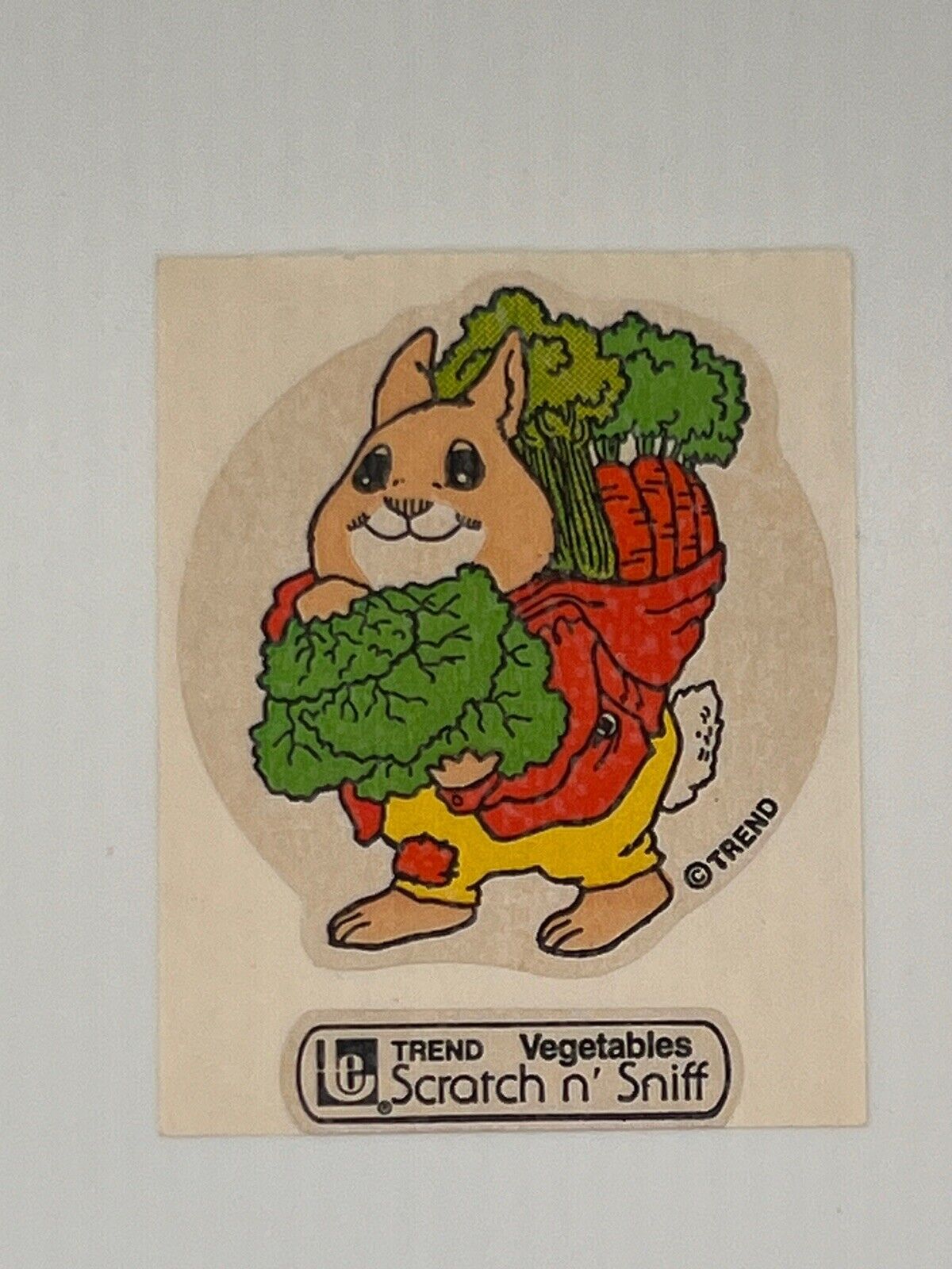 Vintage 1980’s Trend Vegetable Scratch-N-Sniff Sticker