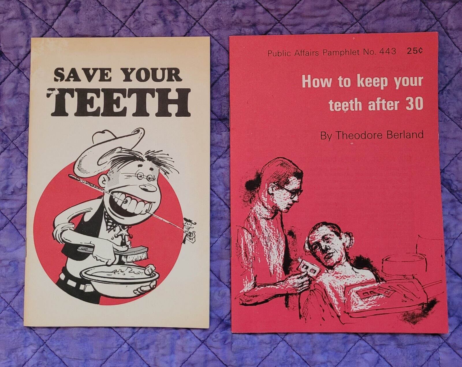 Pair of Vintage Dental Booklets from Public Health 1970s