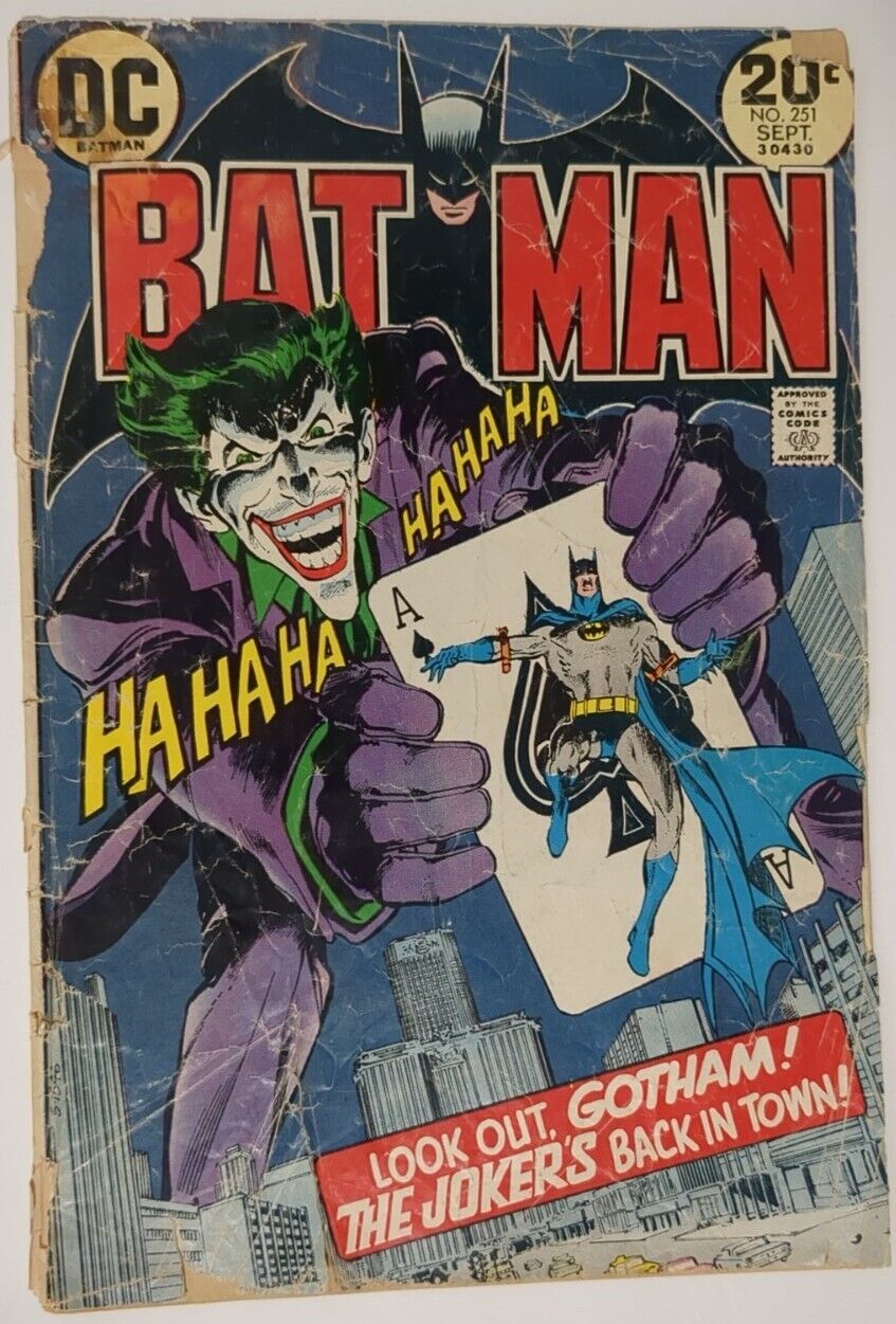Sept. 1973 Batman No. 251 The Jokers 5-way Revenge Iconic Bronze Era