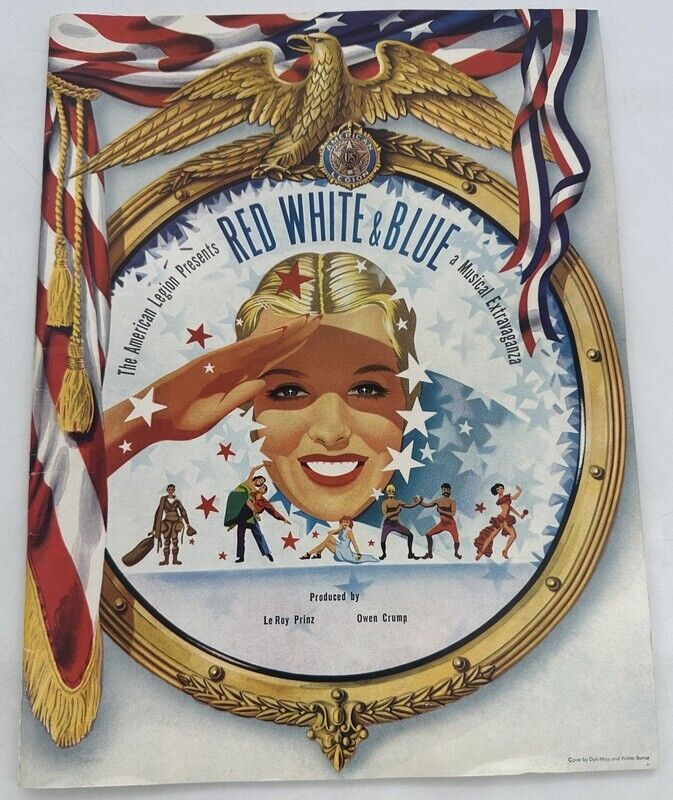 Rare Post WWII 1948 American Legion Musical Program Red White & Blue Coca Cola