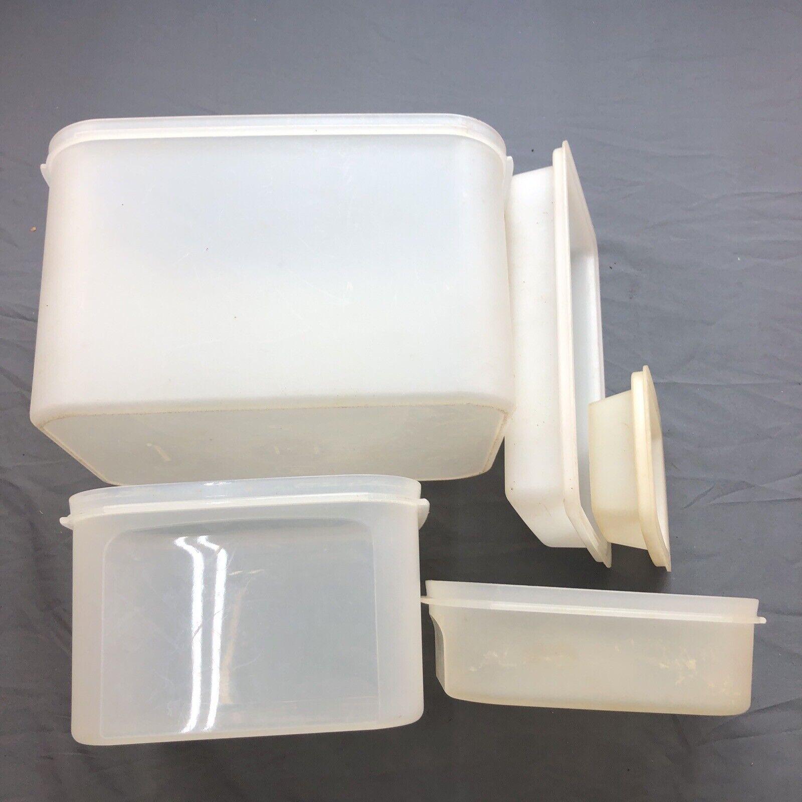 Vintage Tupperware Lot of 5 Clear Container