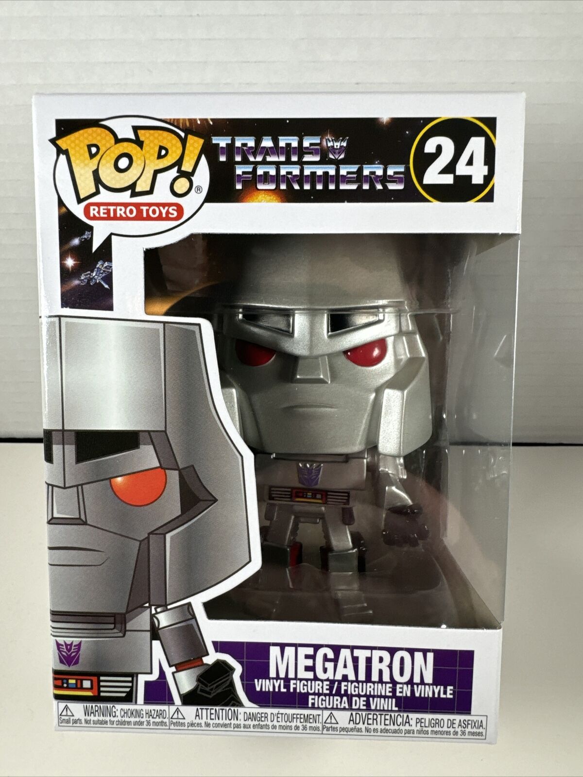 Funko POP Retro Toys:Transformers MEGATRON Figure #24 w/ Protector