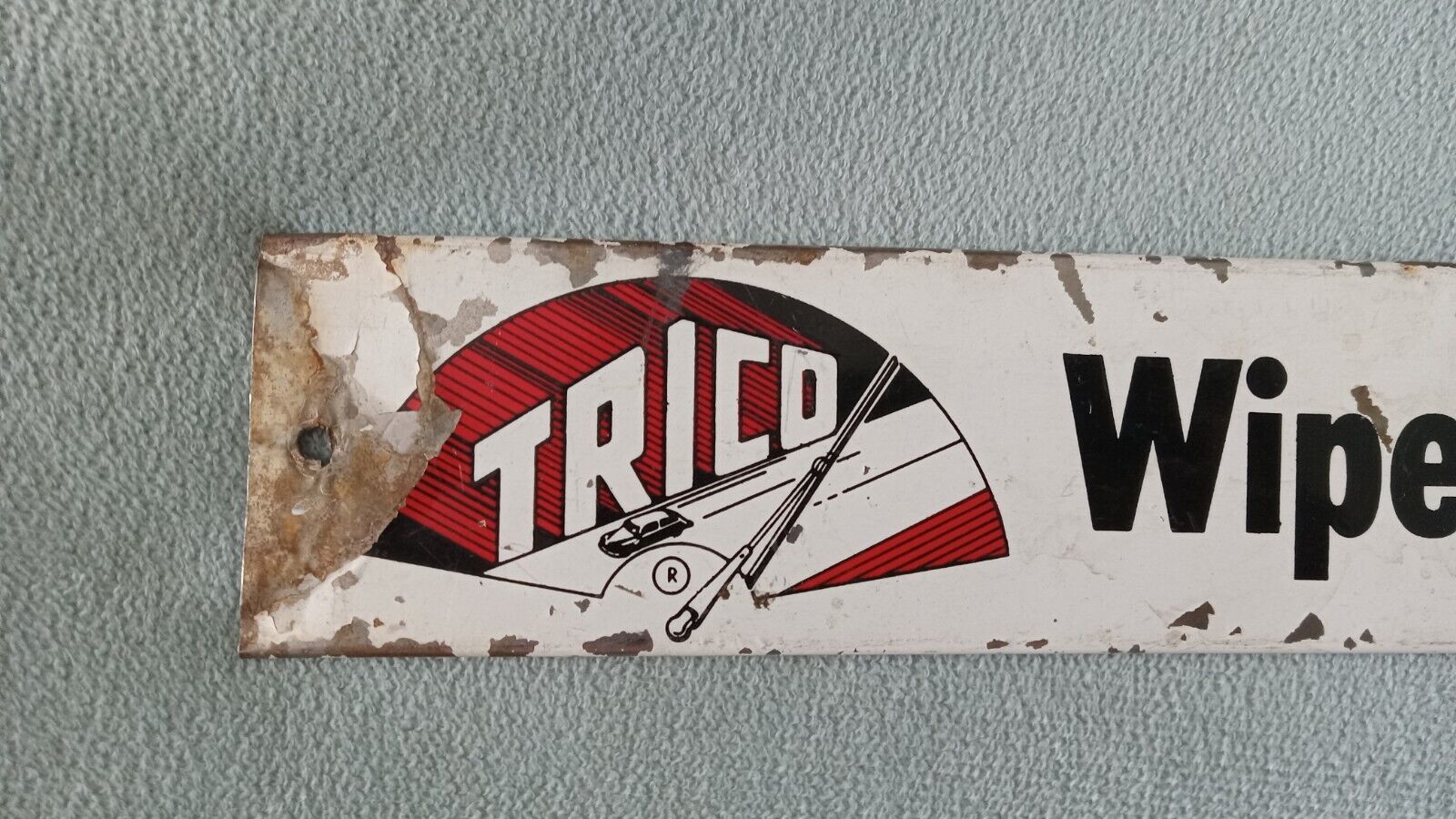 VINTAGE 1940'S-1950'S TRICO WIPER GAS STATION METAL SIGN ANTIQUE WINDSHIELD RARE
