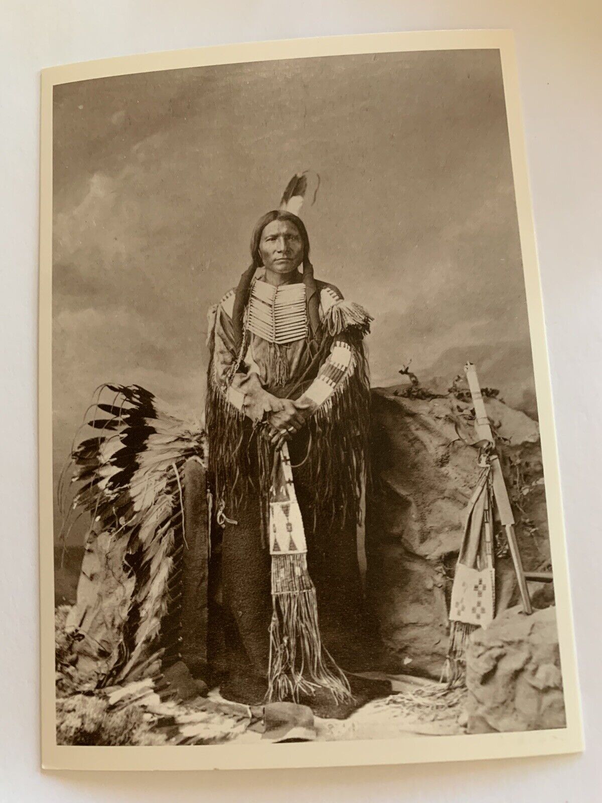 AZUSA Post Card LITTLE BIG MAN Oglala Sioux Warrior 1877