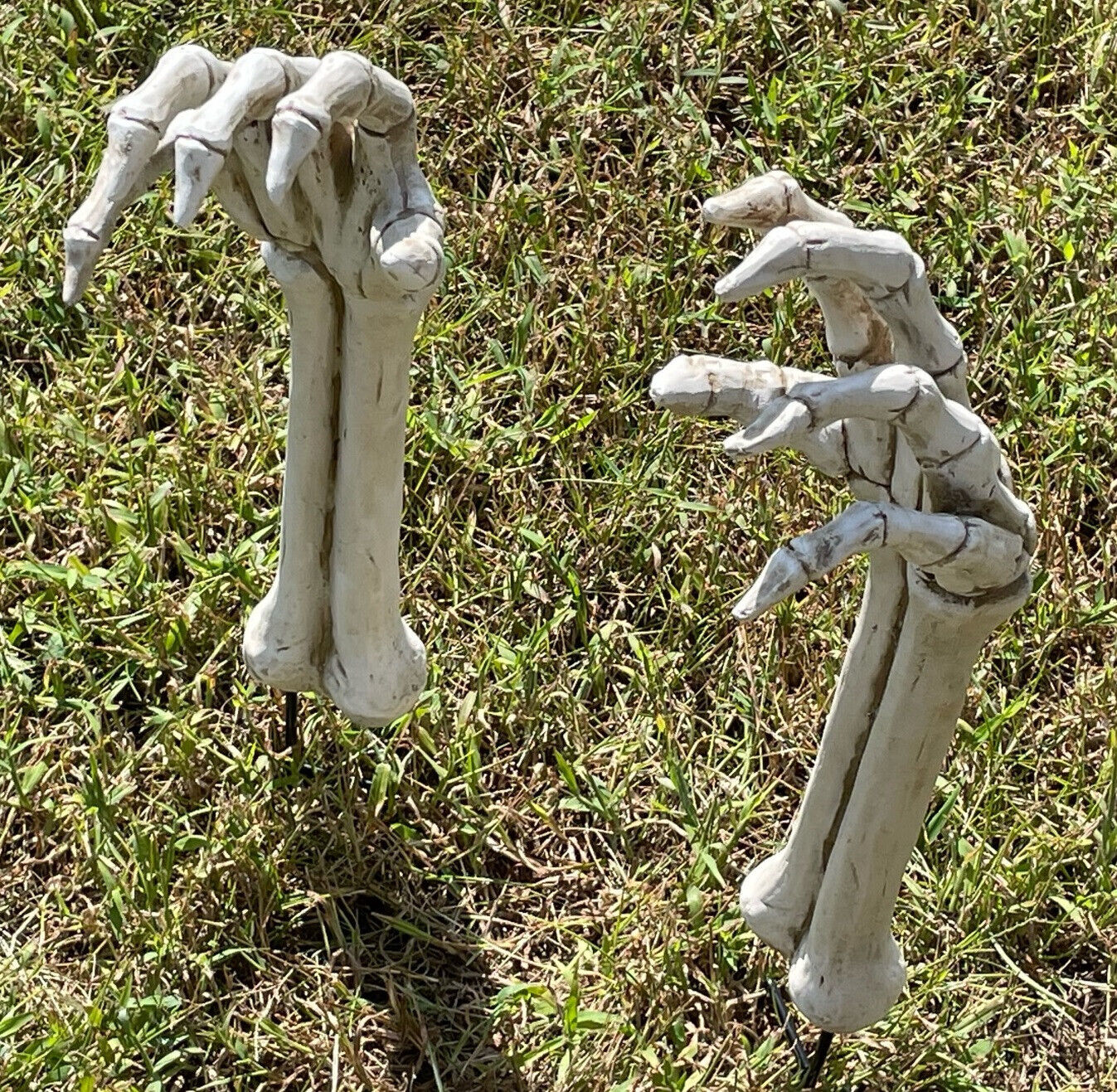 Large Skeleton Arms Hands Creepy Halloween Decoration Grave Yard Cemetery Bones