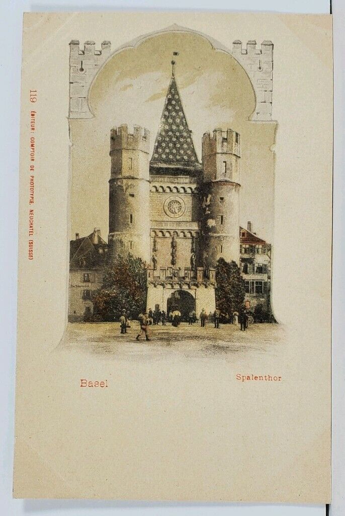 Suisse Basel Spalenthor c1898 Postcard G11