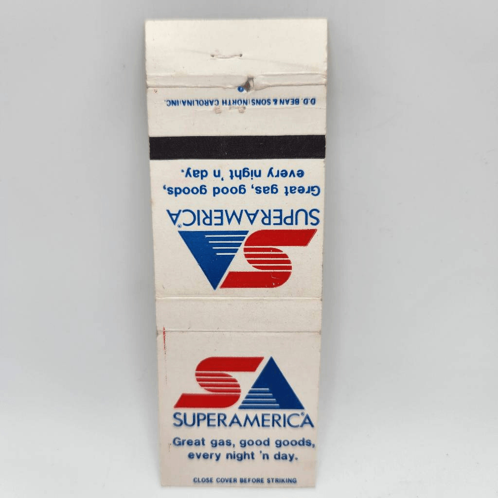 Vintage Matchcover Super America Gas Convenience Store Logo 