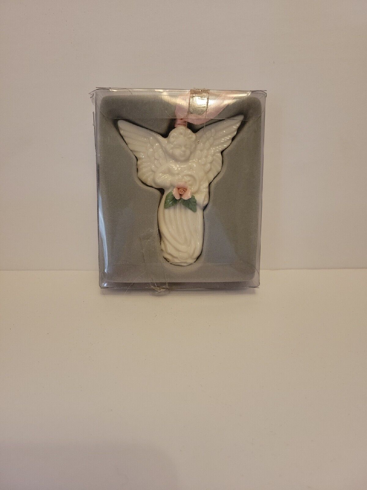 1928 Jewelry Co. Angel Holding Flowers Porcelain Ornament In Original Box