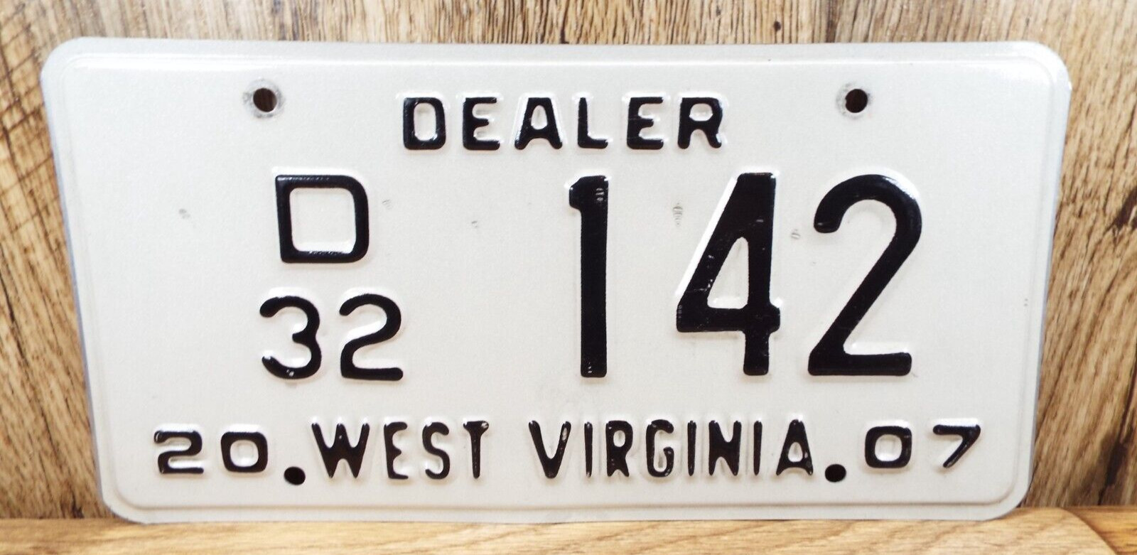 VINTAGE WEST VIRGINIA Dealer- license plate Tag MAN CAVE