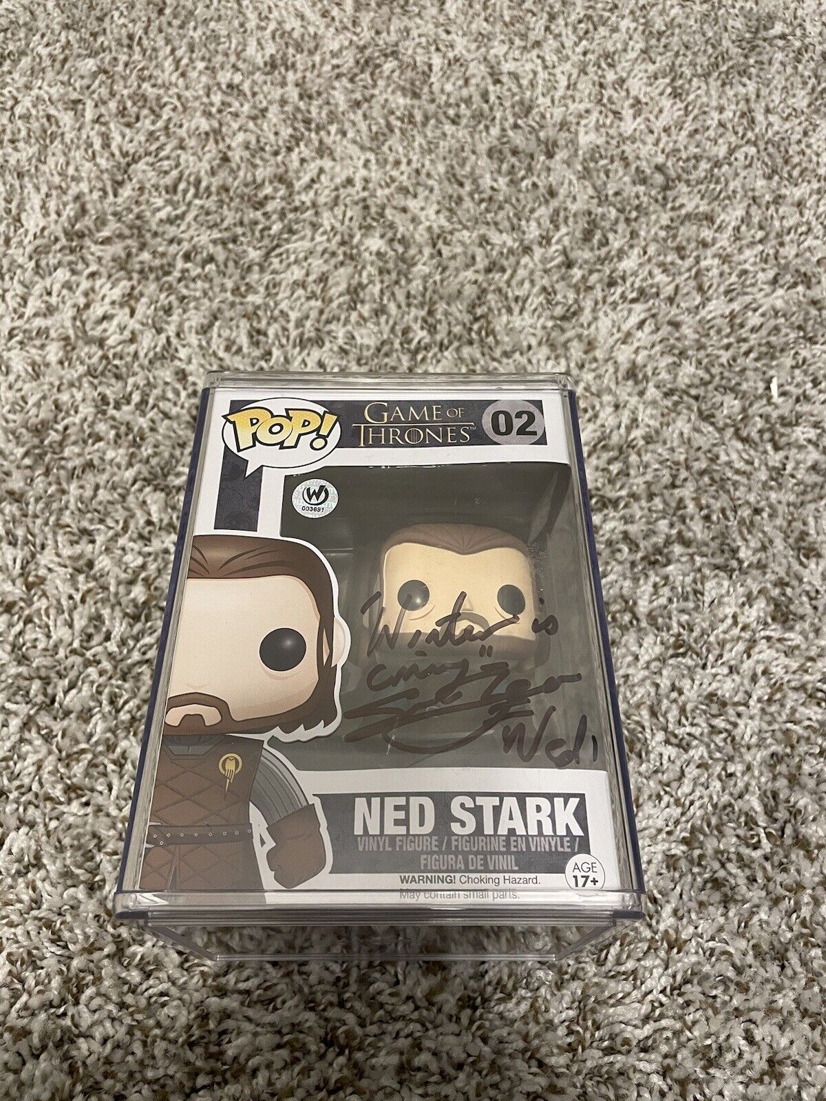 Sean Bean Signed Ned Stark #2 Game Of Thrones Funko Autographed Rare