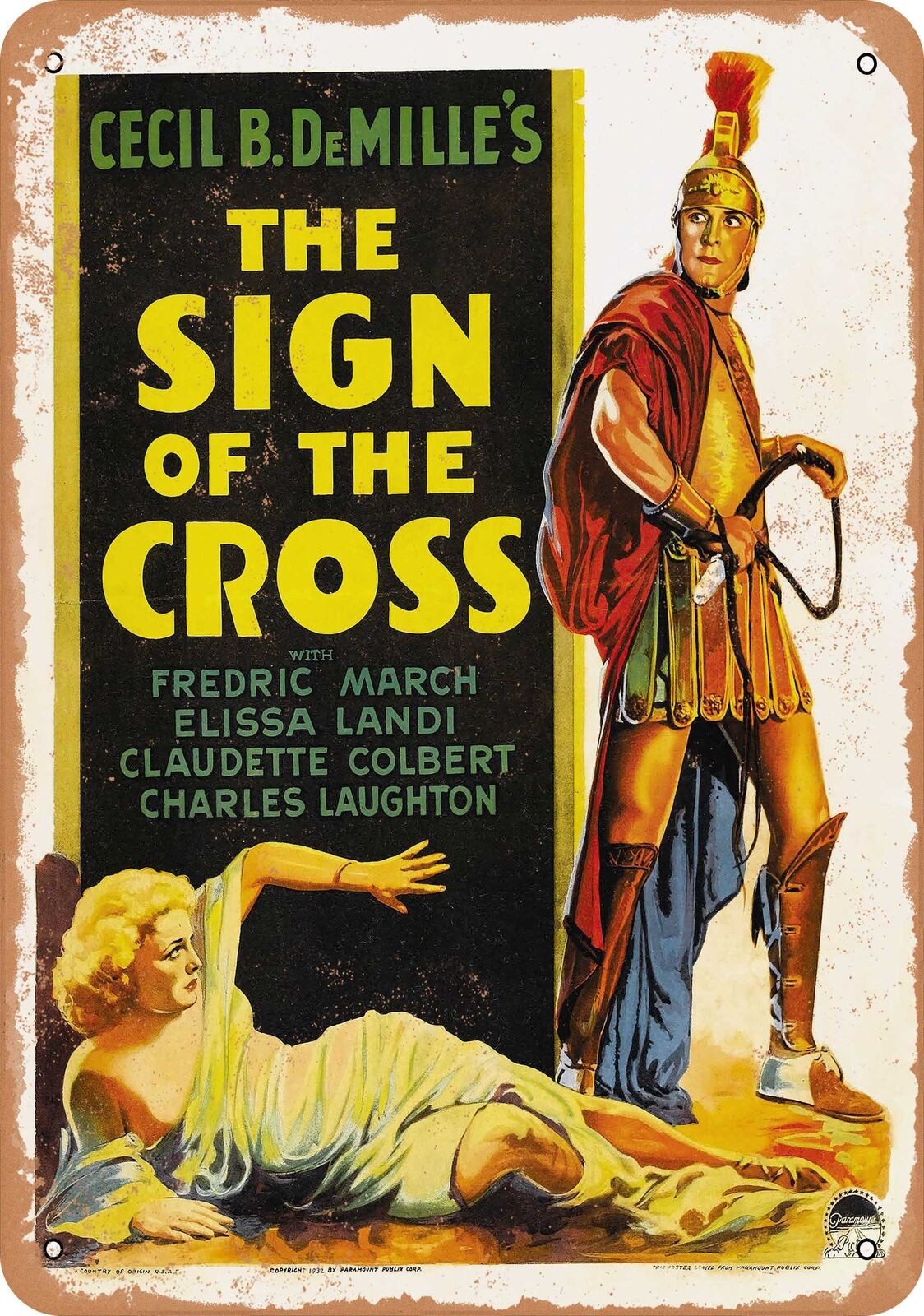 Metal Sign - Sign of the Cross (1932) 8 - Vintage Look