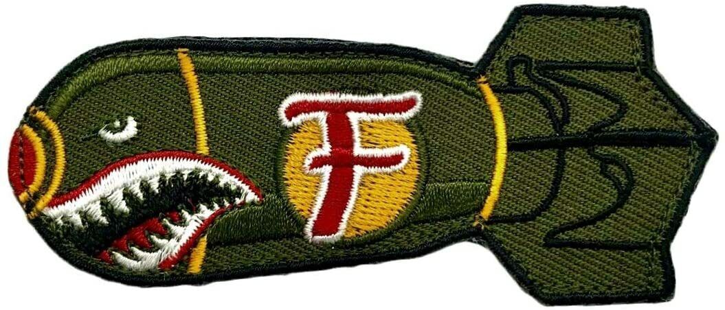 Dropping F Bomb WW 2 Style Hook Patch [3.5 inch -Hook Fastener- MTF1)
