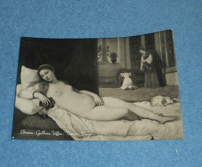 Vintage Postcard The Venus of Urbino Titian Painting Uffizi Florence Italy