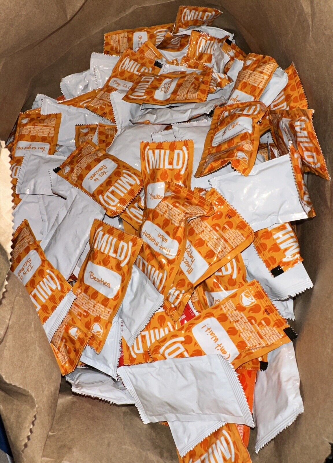 300 Taco Bell MILD Sauce Packets Total Packs 100 x 3