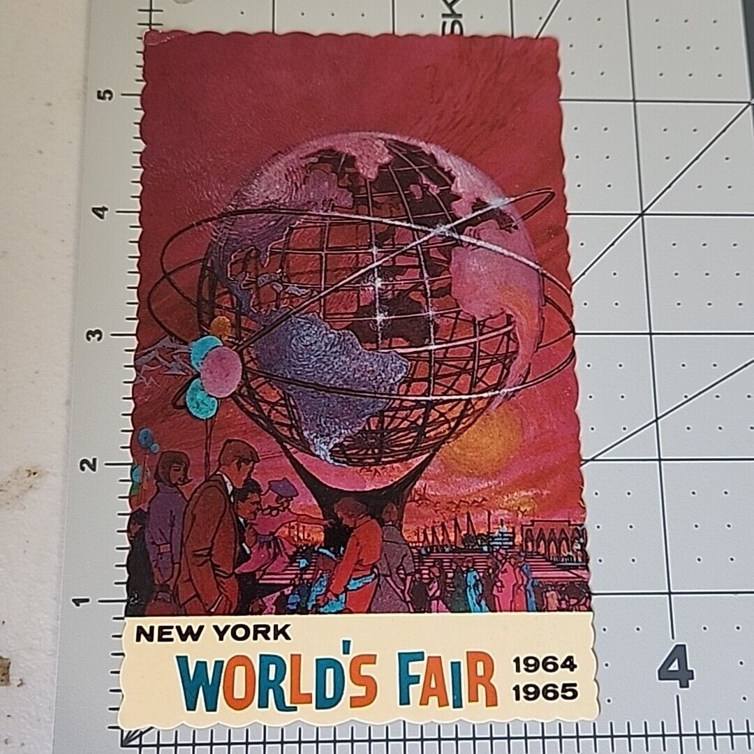 Vintage Postcard - 1964/65 New York Worlds Fair The Unisphere Symbol For Fair