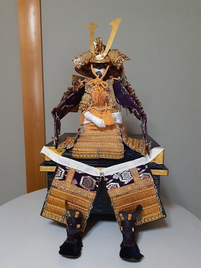 Boys' Day Samurai Helmet and Armor Set, Shimazu Family Tradition with Certificat