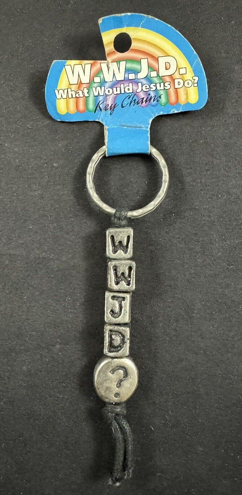 Vintage What Would Jesus Do? W.W.J.D Metal Novelty Religious Key Chain