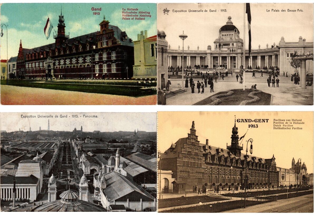 EXHIBITION GAND GENT BELGIUM 1913, 68 Vintage Postcards (L6189)