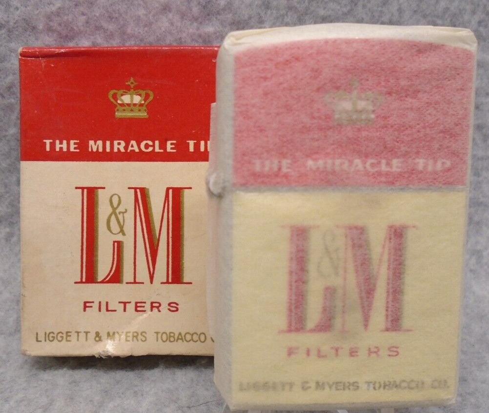 Vintage L&M windproof advertising cigarette lighter MINT IN BOX IN WRAPPING RARE