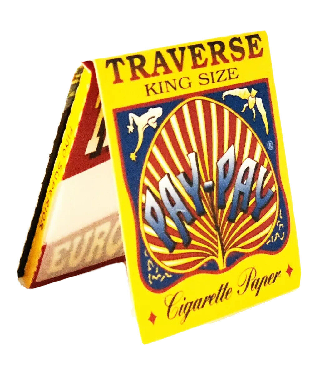 Pay Pay 25 Booklets Traverse King Size Cigarette Rolling Papers made in Spain