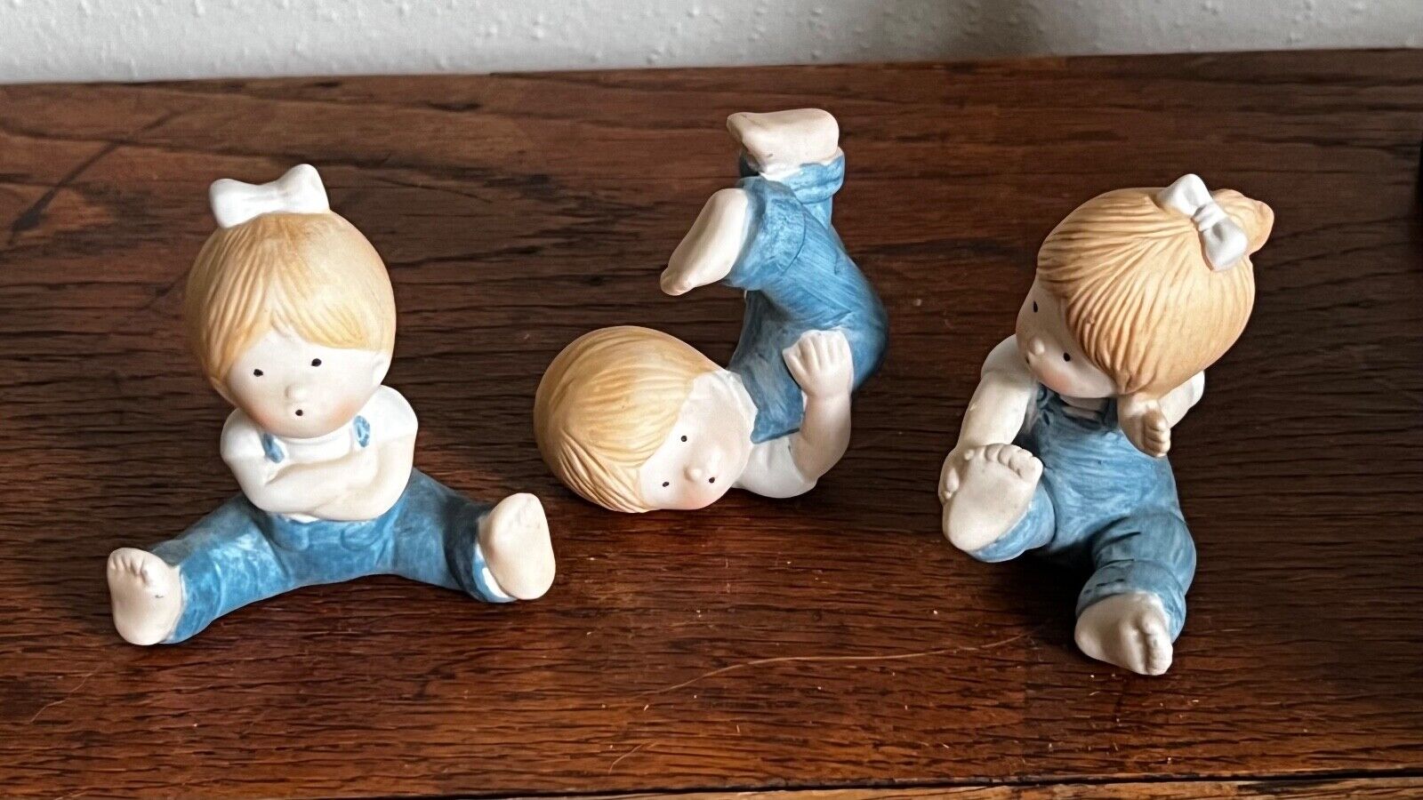 Lot of 3 Vintage Enesco Country Cousins Figurines Triplets