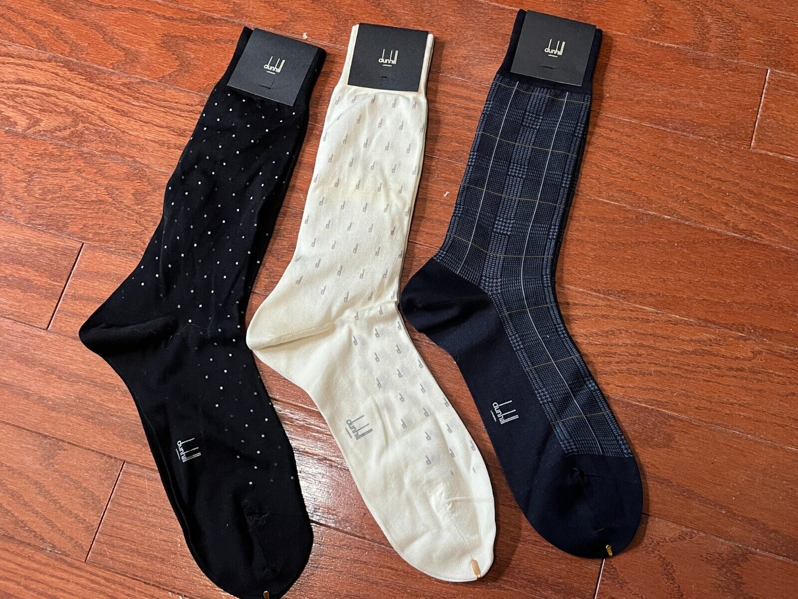 Judd's Lot of 3 NEW Dunhill Dress Socks - Size 25