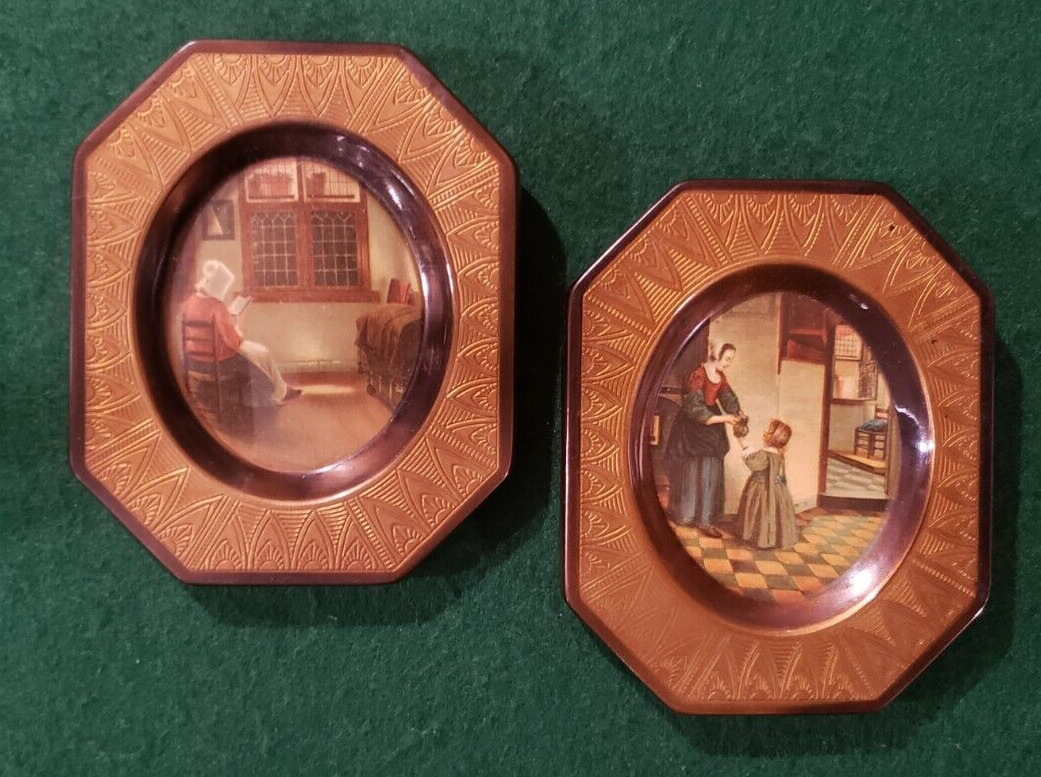 Antique Pair of Small Pictures 4 1/2\