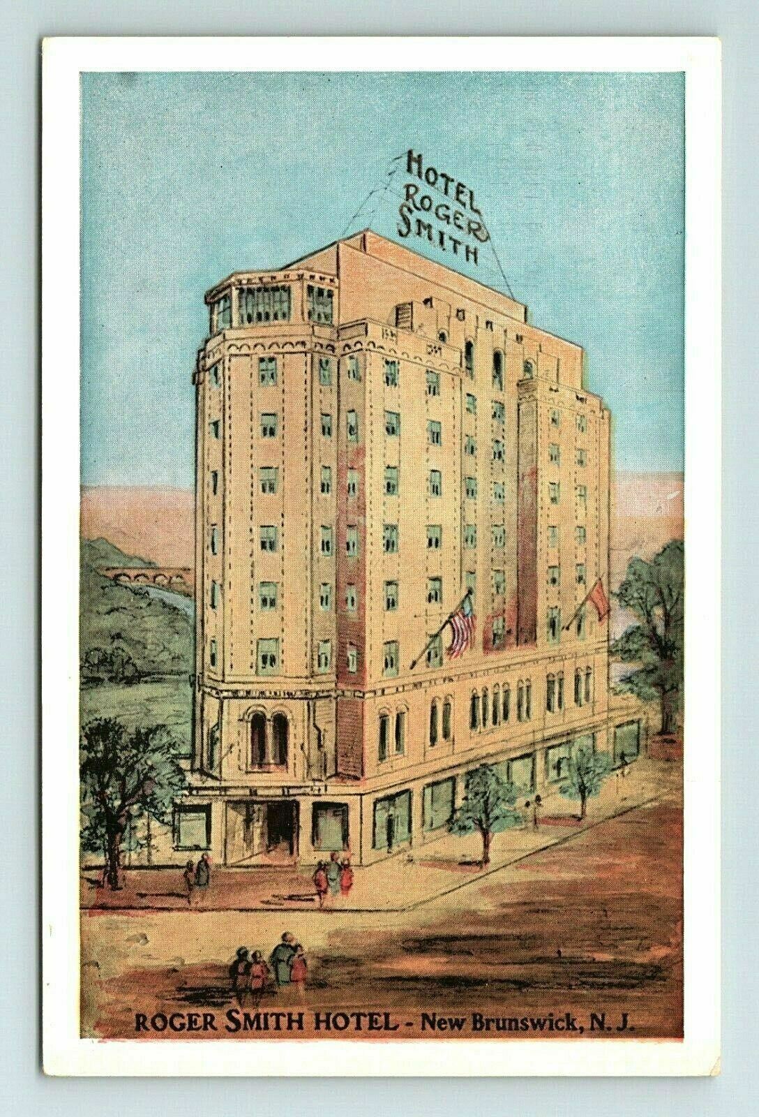 Hotel Rogers Smith New Brunswick New Jersey Postcard