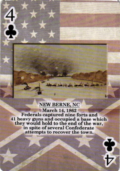 New Berne, NC March 14, 1862 Civil War Playing Card